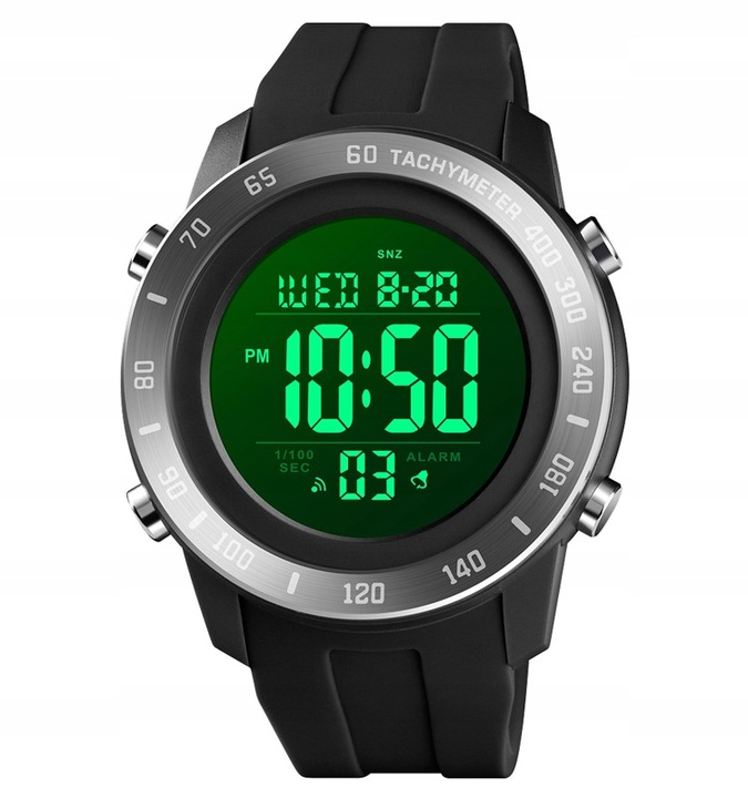 Zegarek męski SKMEI czarny elektroniczny wiele funkcji