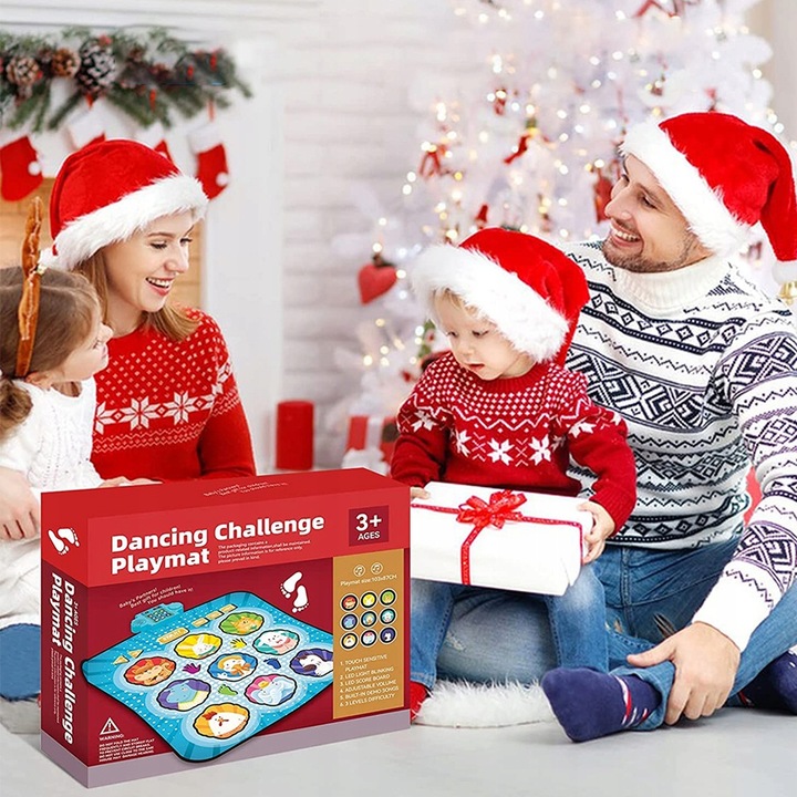 MATA MUZYCZNA TAŃCZENIA GRA INTERAKTYWNA TANECZNA DZIECI Z LED 4 TRYBY