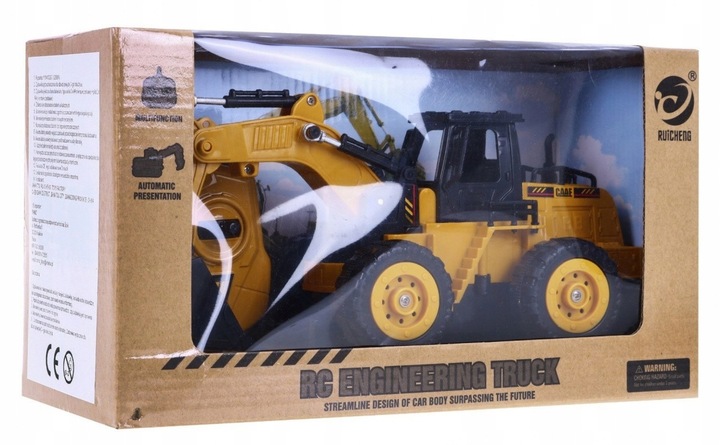 duża KOPARKA ZDALNIE STEROWANA koparko-ładowarka zabawka dla dzieci PILOT