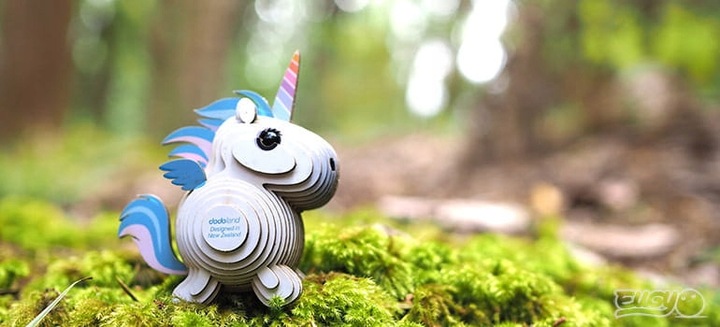 JEDNOROŻEC Błękitny Układanka Puzzle 3D EUGY