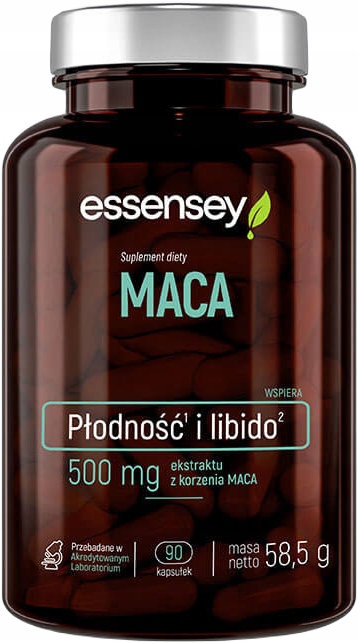 Essensey Maca 500mg popęd energia korzeń 90kaps