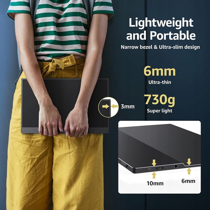 Monitor Cocopar Y156FH7S 15,6 " 1920 1080 USB C mini hdmi FHD HDR Xbox PS4