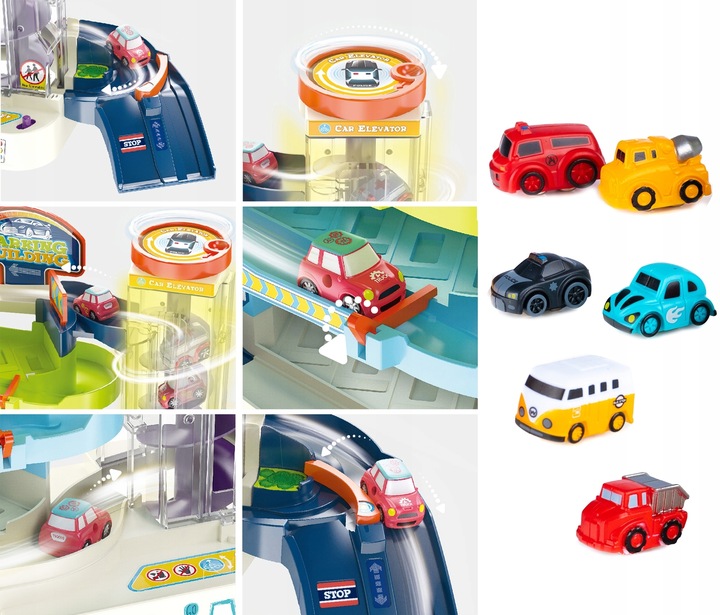 PARKING TOR DLA SAMOCHODÓW AUTEK DUŻY WIELOPOZIOMOWY INTERAKTYWNY + 6 AUT