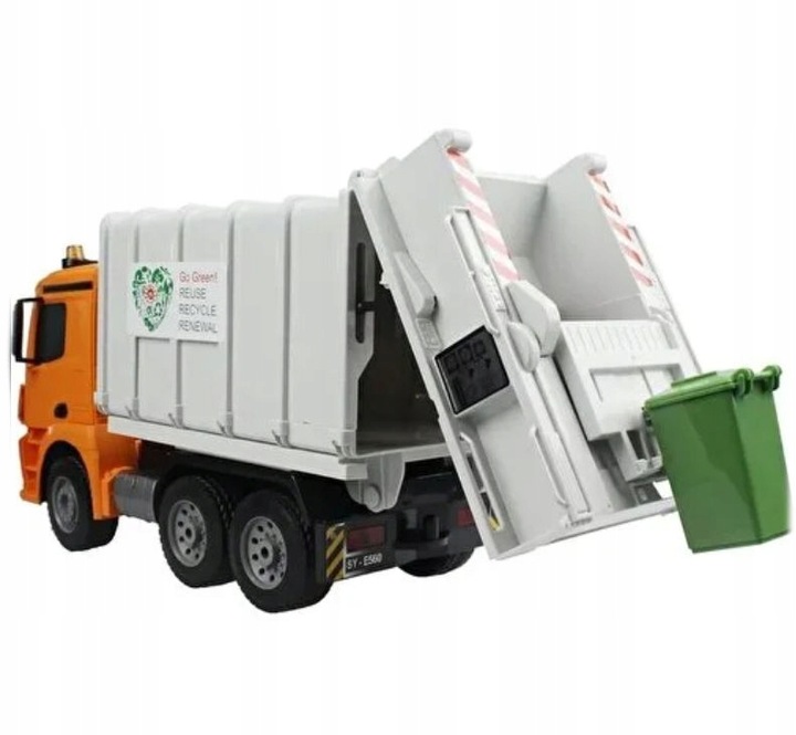 ZDALNIE STEROWANY SAMOCHÓD MERCEDES ŚMIECIARKA AUTO RC PILOT LED POJAZD