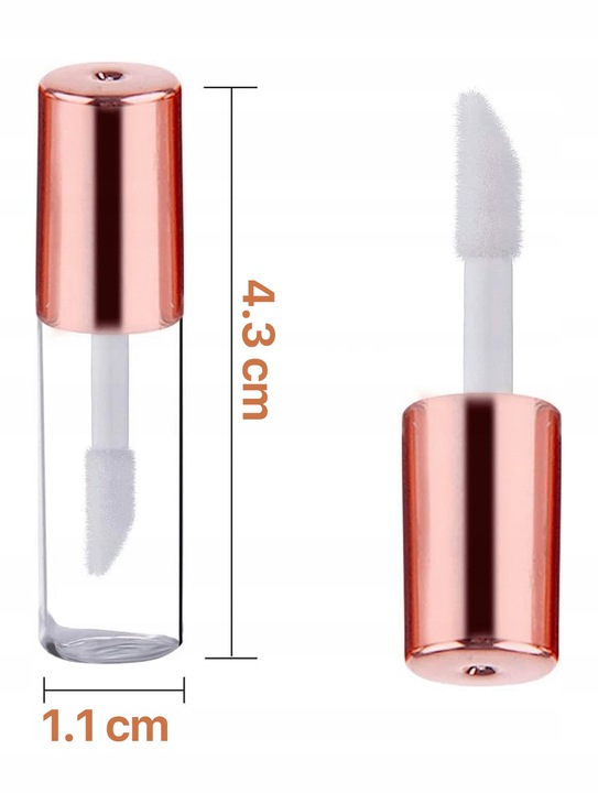 POJEMNIK NA BŁYSZCZYK OLEJEK JEDNORAZOWY BUTELECZKA Z APLIKATOREM 1.2 ml