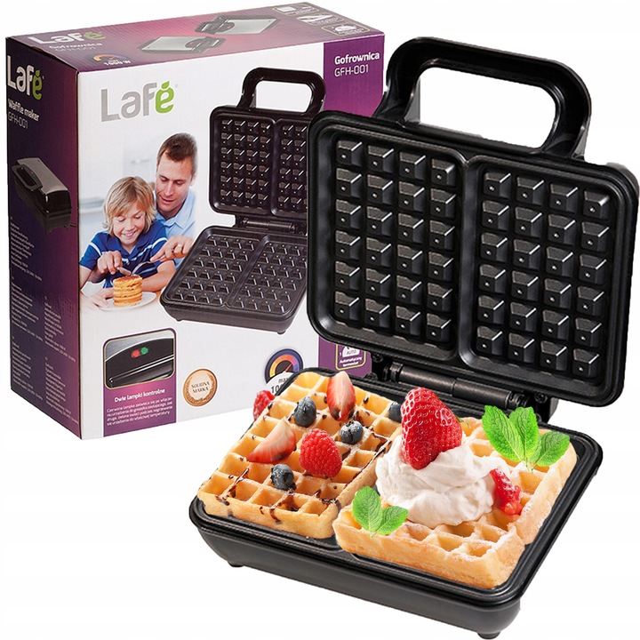 GOFROWNICA NA 2 DUŻE CHRUPIĄCE GOFRY XXL MOCNA OPIEKACZ GOFRÓW WYPIEKACZ