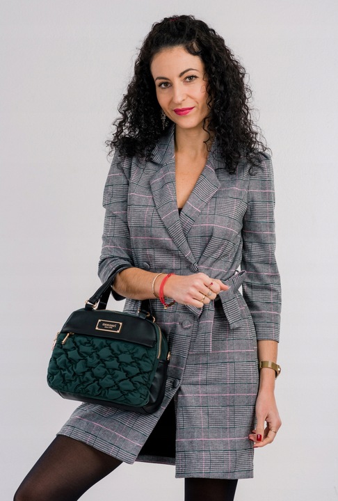 TOREBKA LISTONOSZKA MONNARI PIKOWANA SPORTOWA POJEMNA 3 KOMOROWA Zielona