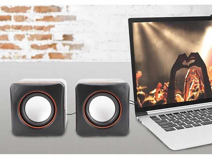 GŁOŚNIKI KOMPUTEROWE PC 2.0 JACK ZASILANIE USB