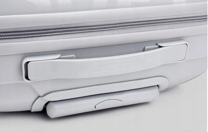 WALIZKA KABINOWA 37L srebrna szarość 55cm x 35cm x 22cm polipropylen twarda