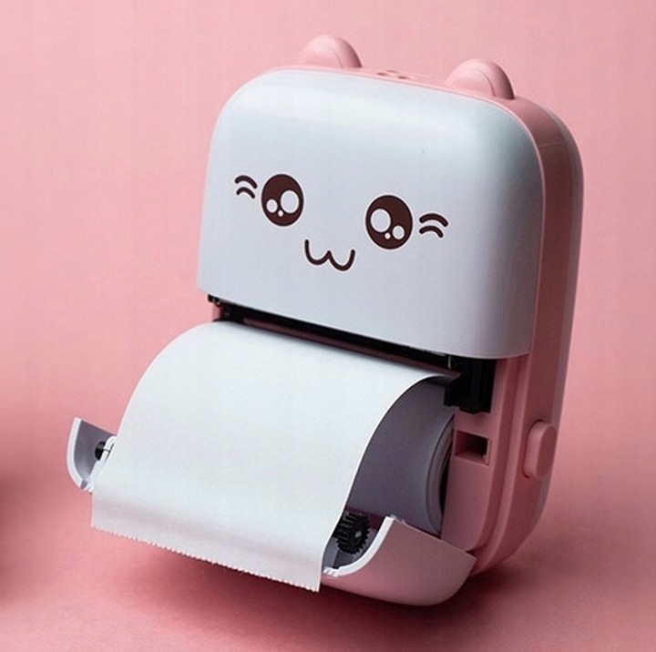 DZIECIĘCY RÓŻOWY SMARTWATCH Z GPS + RÓŻOWY DRUKUŚ - DRUKUJE BEZ TUSZU