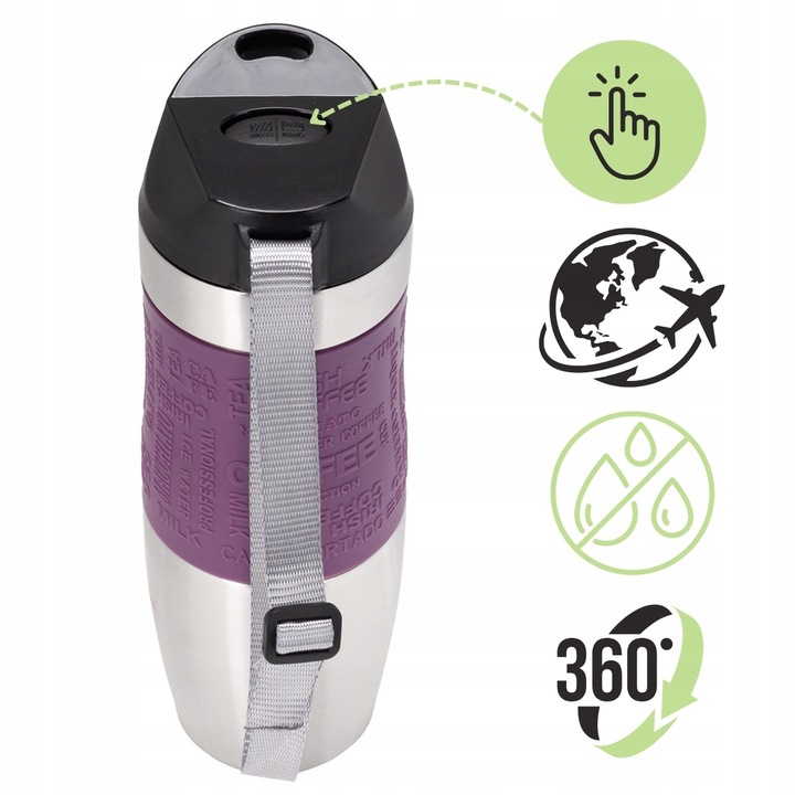 KUBEK TERMICZNY do kawy herbaty TERMOS BUTELKA bidon KAMILLE 480ml