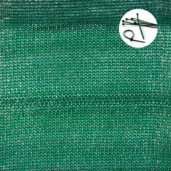 Siatka MASKUJĄCA Cieniująca ZIELONA na OGRODZENIE Płot 90% Osłona 1,5m 25m