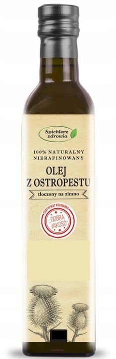 PROZDROWOTNY OLEJ Z OSTROPESTU 500ml ZAWSZE ŚWIEŻY POLECANE ZDROWA MARKA