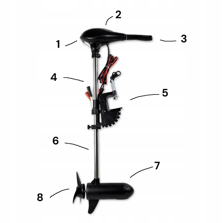 Silnik elektryczny zaburtowy do łodzi pontonu Volt Polska Zefir 75 lbs 900W