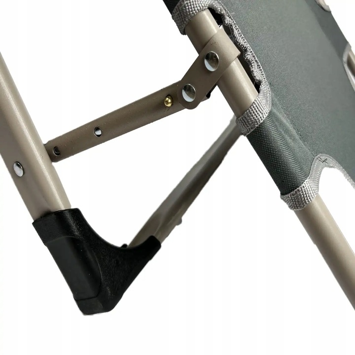 LEŻAK OGRODOWY szary regulowany LEŻAK TARASOWY na balkon ogród