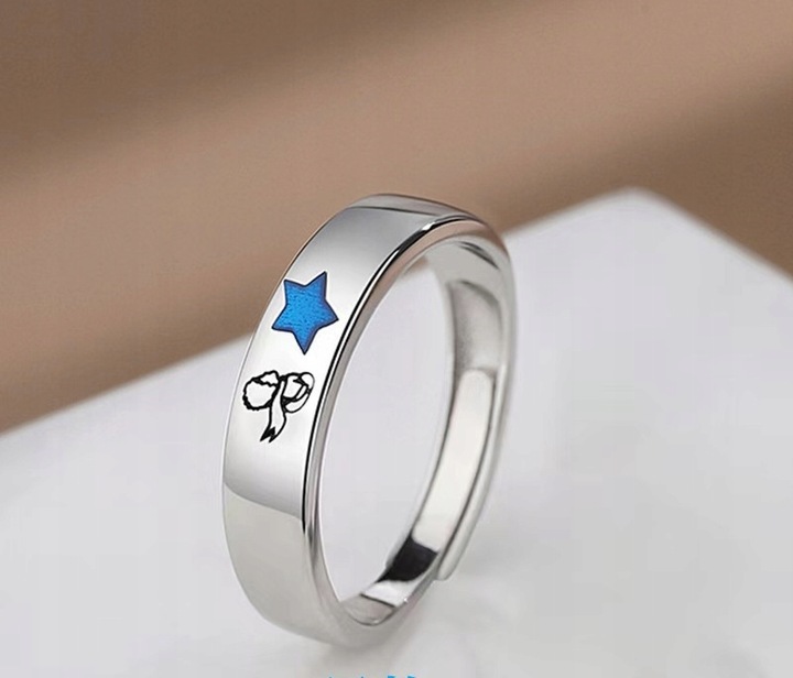 Pierścionki srebrne mały książę i lis regulowane