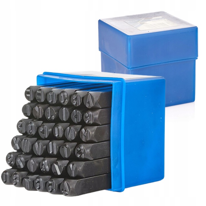 GEKO NUMERATORY WYBIJAKI ZNACZNIKI LITERY CYFRY STEMPLE 8MM 36 ELEMENTÓW