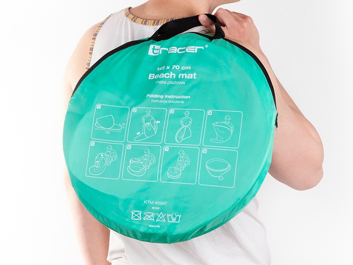 MATA PLAŻOWA Z DASZKIEM SKŁADANA 145 X 70 CM BIWAK