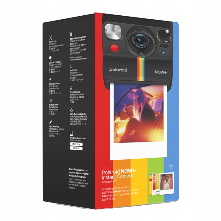 Aparat POLAROID Now + Gen 2 E-BOX Czarny