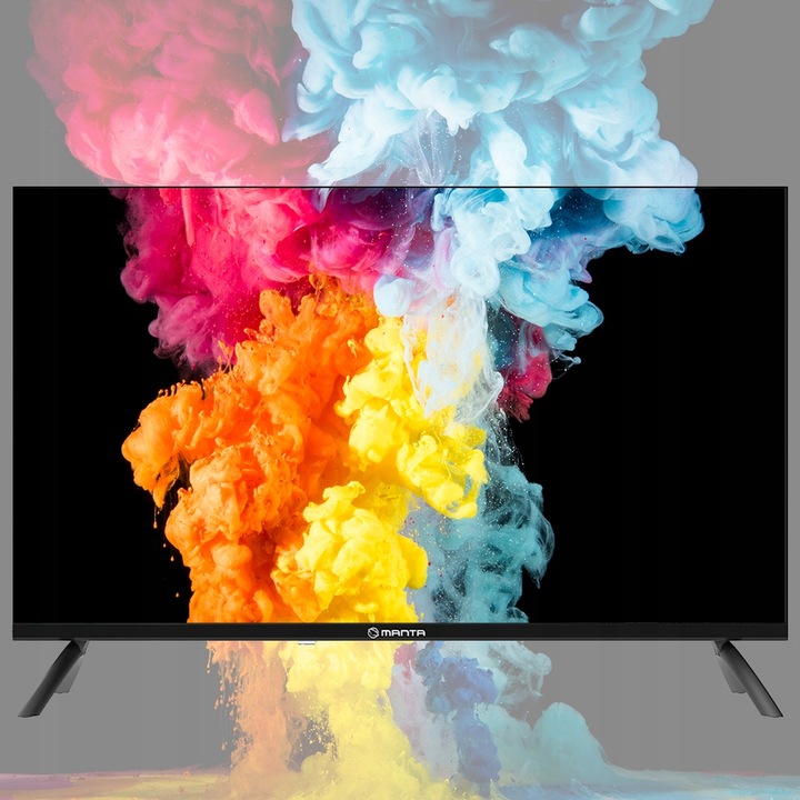 Telewizor 32 cale TV tuner dekoder DVBT2 HEVC HD USB HDMI CL+ +UCHWYT Manta