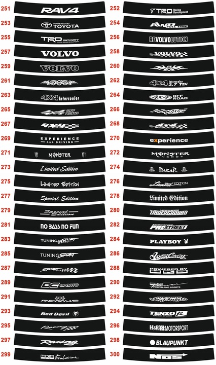 NAKLEJKA - PAS NA SZYBĘ ZEWNĘTRZNY