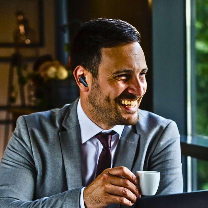 SŁUCHAWKI BEZPRZEWODOWE DOUSZNE ANC + ENC XY-70 DWA MIKROFONY WODOODPORNE