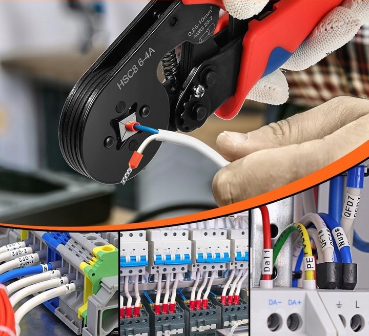 Zaciskarka Ręczna Do Tulejek Zaciskowych Konektorów Kabli Praska + 1200szt