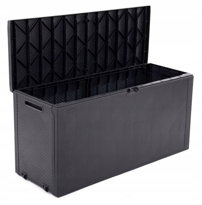 Skrzynia Ogrodowa 280L Rattan Solidna Pojemna na Taras Balkon + GRATIS