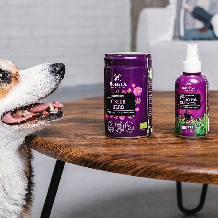 HOLISTA SPRAY Spacerowy na KLESZCZE Komary Naturalny dla Psa Kota 100ml