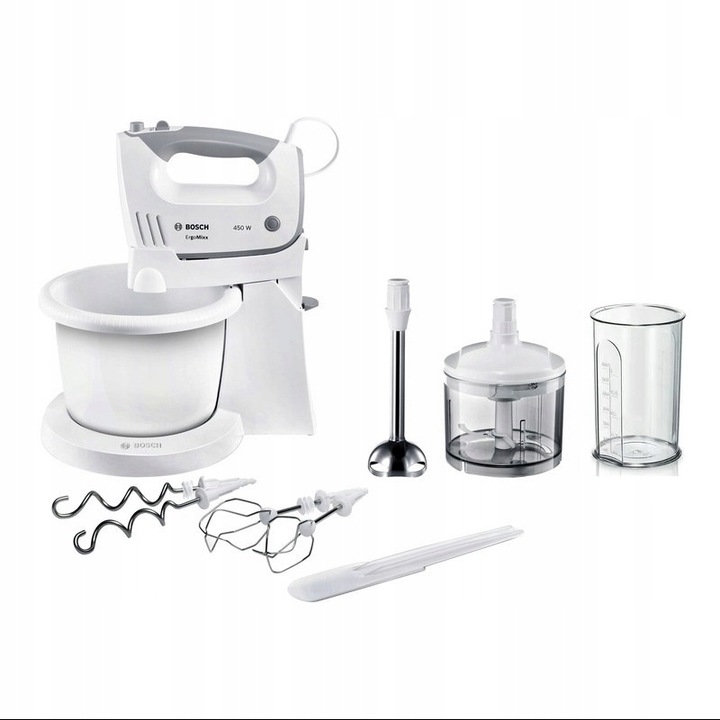 BOSCH MIKSER z misą MFQ36490 SIEKACZ BLENDER 450W MOCNY+ ŚCIERECZKI SPONTEX
