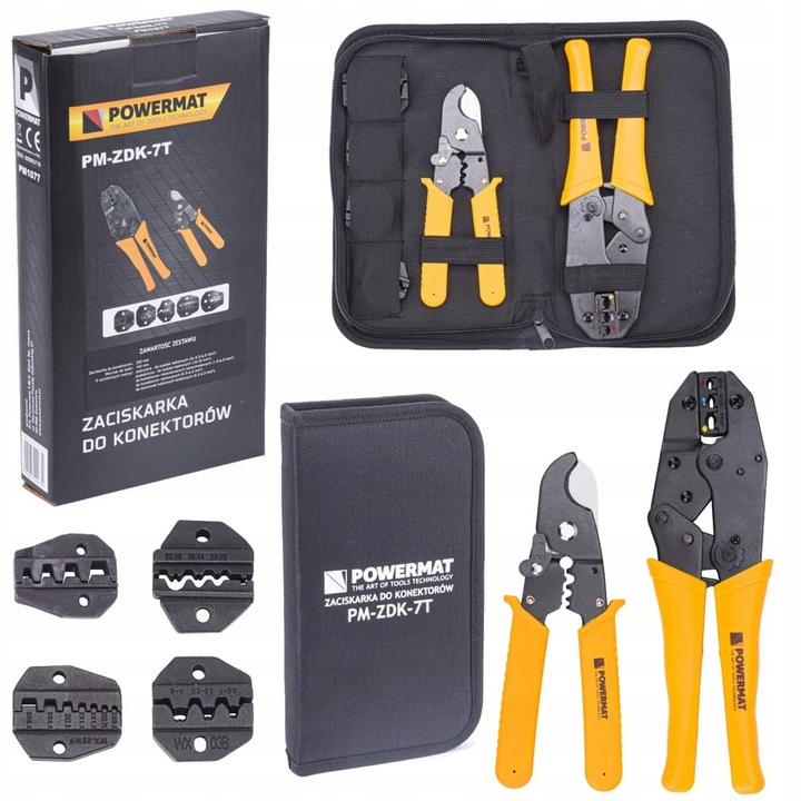 ZACISKARKA PRASKA TULEJEK KOŃCÓWEK 5 MATRYC 7W1