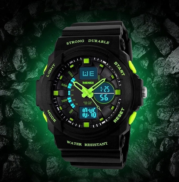 Zegarek dziecięcy SKMEI elektroniczny czarny wiele funkcji