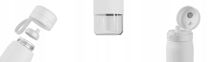 Butelka filtrująca szklana bidon na wodę z filtrem WESSPER B2 ACTITEX 700ml