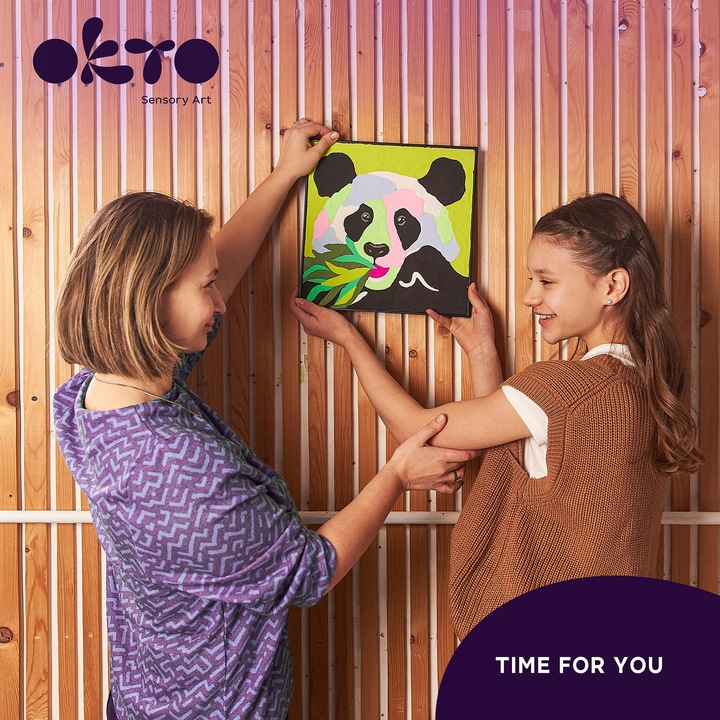 Zestaw Artystyczny Panda Trójwymiarowy Obraz Ciastolina Malowanie OKTO