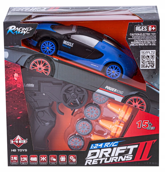 Samochód wyścigowy Auto do DRIFTu 4x4 2,4GHz BUGATTI światła RC DRIFT