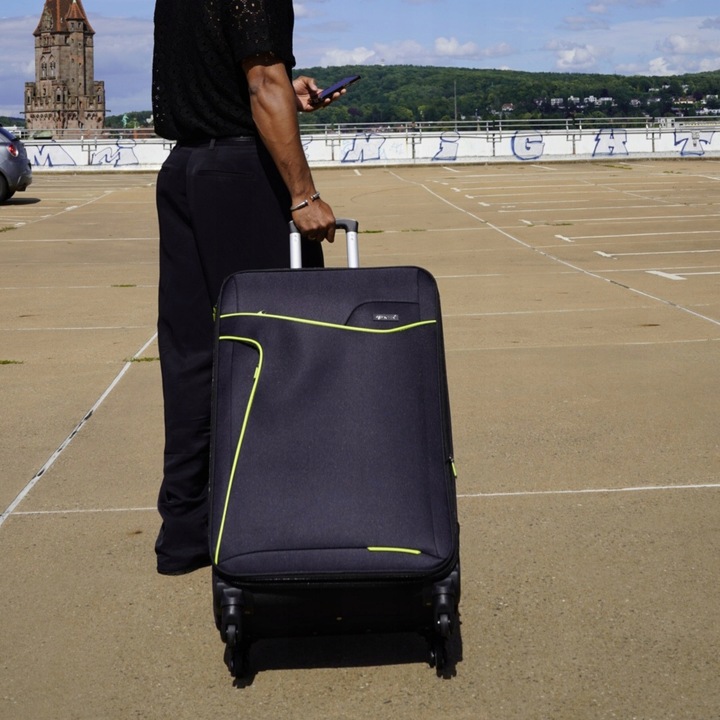 Walizka DUŻA na kółkach podróżna MATERIAŁOWA miękka pojemna GRATIS KOLORY