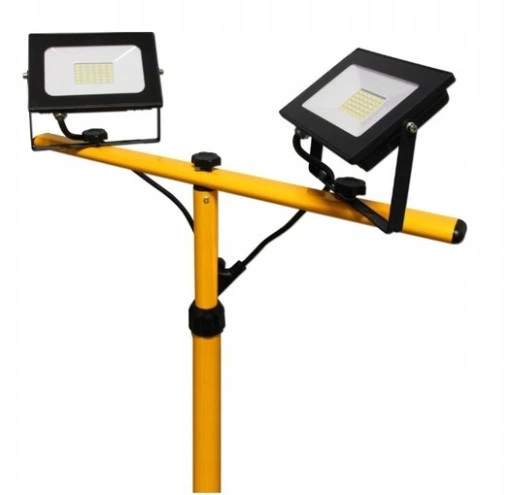 Halogen LED 2x 50W + Statyw Budowlany + Pokrowiec