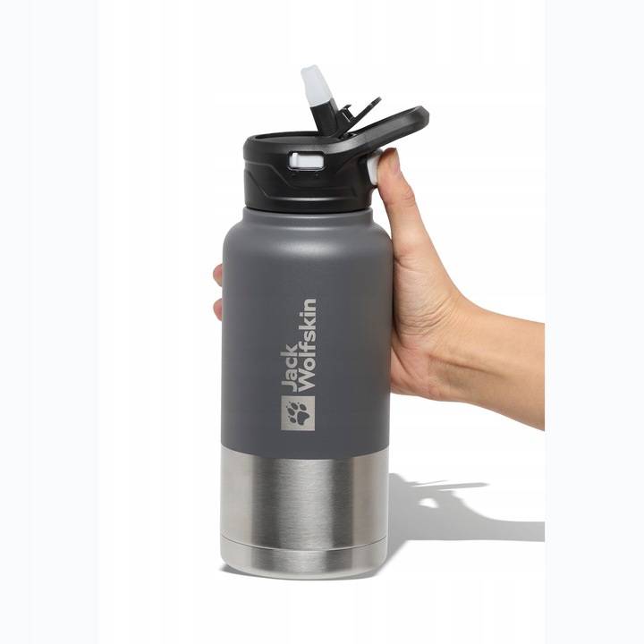 Butelka termiczna Jack Wolfskin Saima Insulated Straw 950 ml asphalt OS