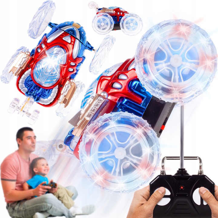 KASKADER SAMOCHÓD KOSMITA AKROBATA TWISTER AUTO STEROWANE DLA DZIECI PILOT