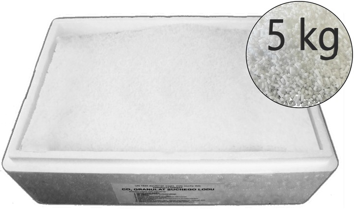 SUCHY LÓD NA IMPREZĘ 3 MM 5 KG + 1 KG GRATIS NA SUBLIMACJE GRATIS/THERMOBOX