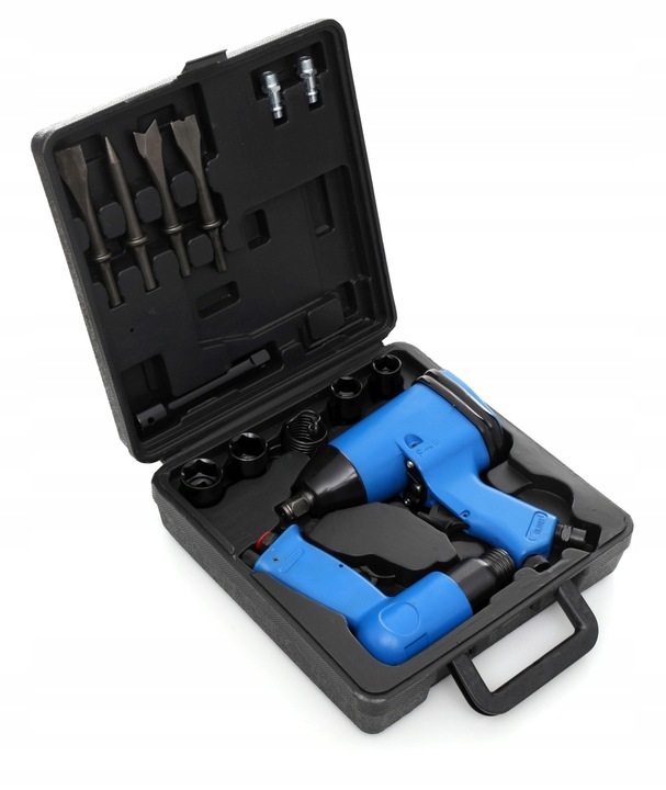 PNEUMATYCZNY KLUCZ UDAROWY + MŁOTEK ZESTAW 17-EL