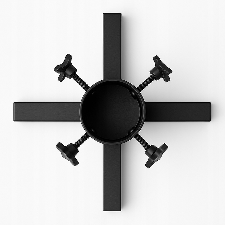 STOJAK POD CHOINKĘ LOFT 40x40 cm METALOWY CZARNY STOJAK Z KUBKIEM NA WODE