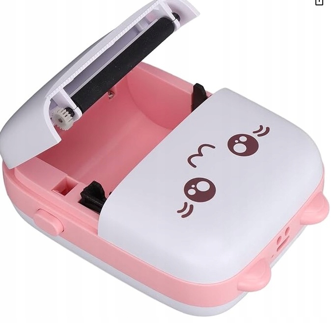 DZIECIĘCY RÓŻOWY SMARTWATCH Z GPS + RÓŻOWY DRUKUŚ - DRUKUJE BEZ TUSZU