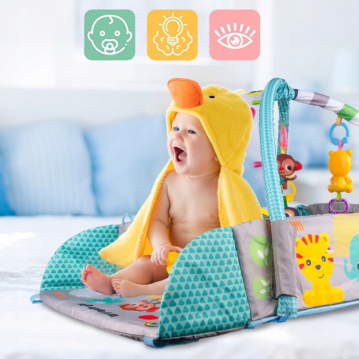 MATA EDUKACYJNA DLA NIEMOWLĄT INTERAKTYWNA 5W1 DUŻA DŻUNGLA