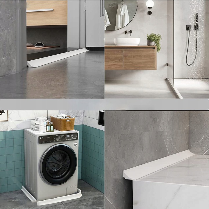 2M SAMOPRZYLEPNA LISTWA ZATRZYMUJĄCA WODĘ DO WANNY, LISTWA WYKOŃCZENIOWA