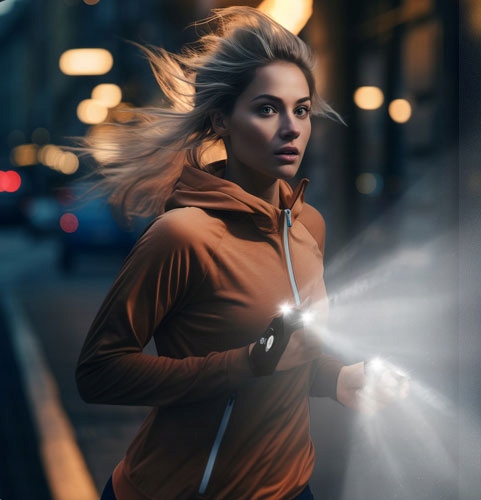 RĘKAWICZKI LED USB RĘKAWICZKI Z LATARKĄ LED ŚWIECĄCE RĘKAWICE ładowane USB