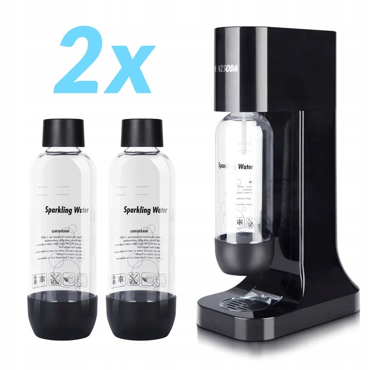 SATURATOR + 2x BUTELKI Saturator do wody + NABÓJ Zestaw