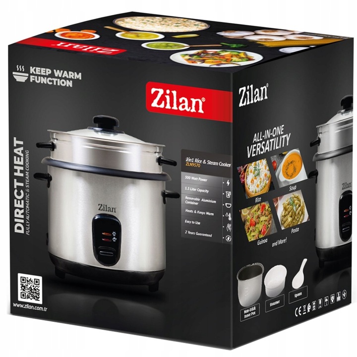 RYŻOWAR GARNEK DO RYŻU PAROWAR DO RYŻU WARZYW 2W1 3,2L 500W