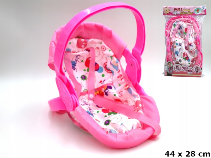 RÓŻOWE NOSIDEŁKO DLA LALEK 37 CM