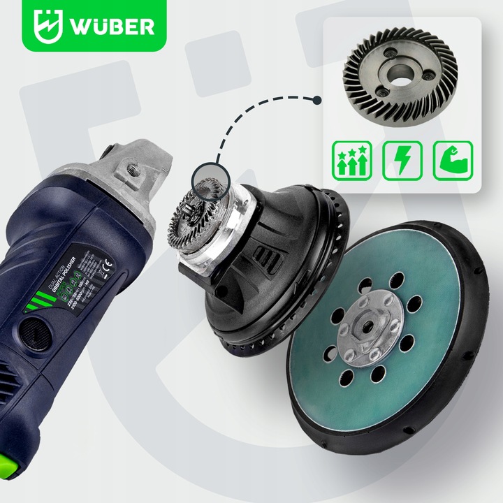 POLERKA SAMOCHODOWA 1500W MIMOŚRODOWA Z REGULACJĄ OSCYLACYJNA + GĄBKI +PADY